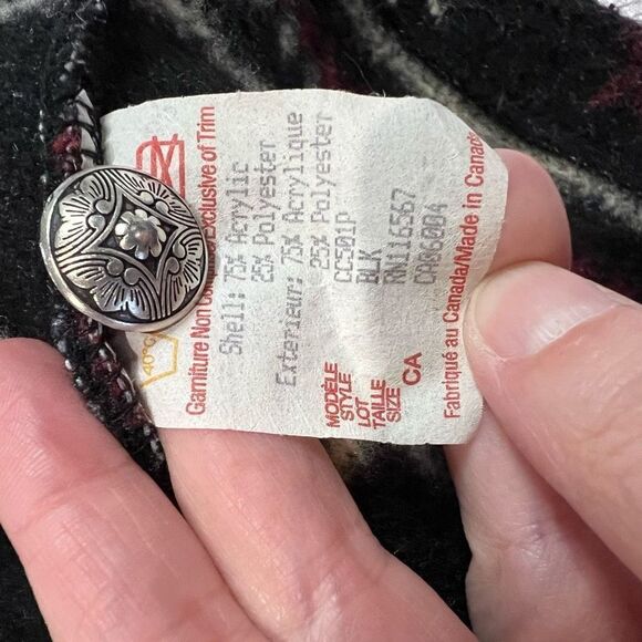 90’s County Clothing Company Black Red Boho Southwest Aztec Jacket - Picture 7 of 8